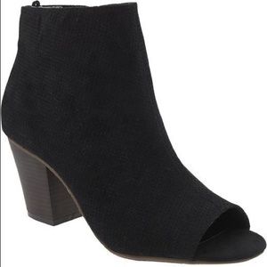 Black Peep Toe Booties